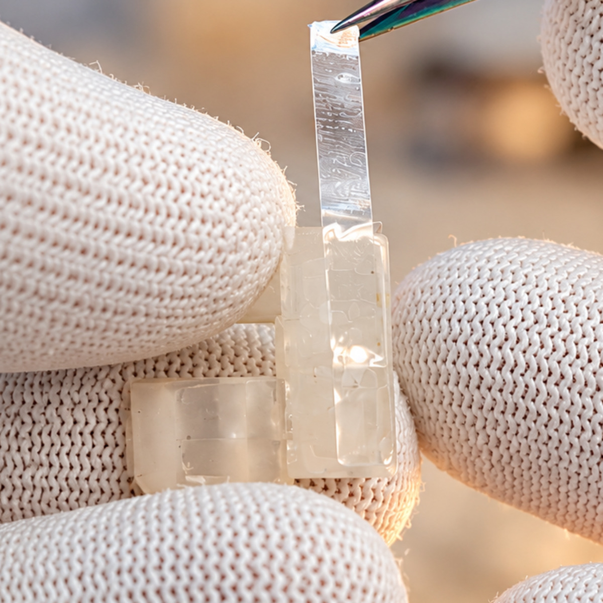 Reinforced translucent insert with an added clear element.